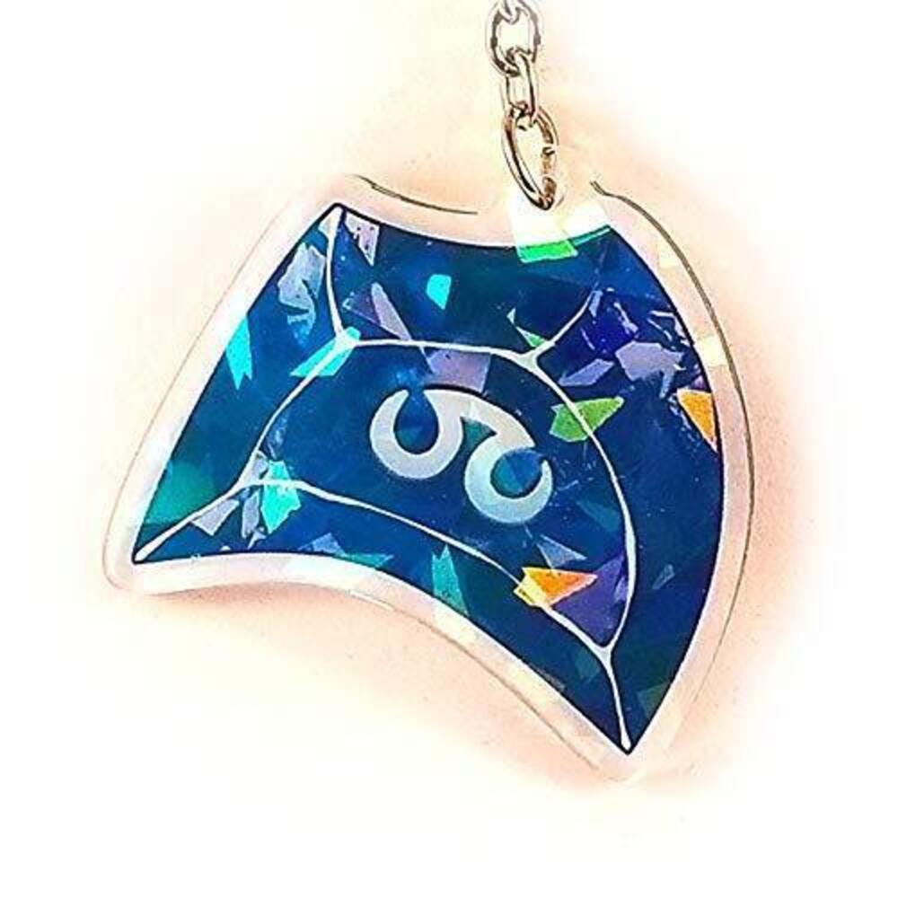 5405 Holographic Acrylic Charm FFXIV FF14 Scholar Keychain, Blue